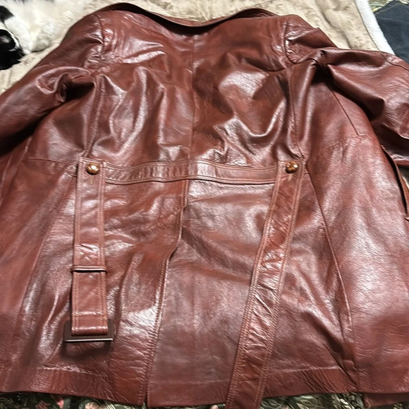 Grais vintage leather coat - Picture 7 of 8